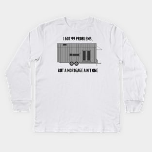 Tiny House on Wheels Kids Long Sleeve T-Shirt